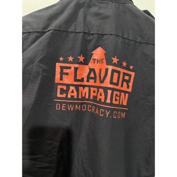 Mountain Dew Typhoon 2010 Dewmocracy Rare Employee Work Shirt MTN DEW Size S - Picture 5 of 6